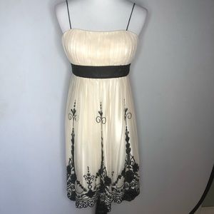 Dressbarn Collection Cream and Black Dress